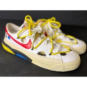 Nike x Off-White Size 40 Blazer Low White Red DH7863-100EUC Rare Designer